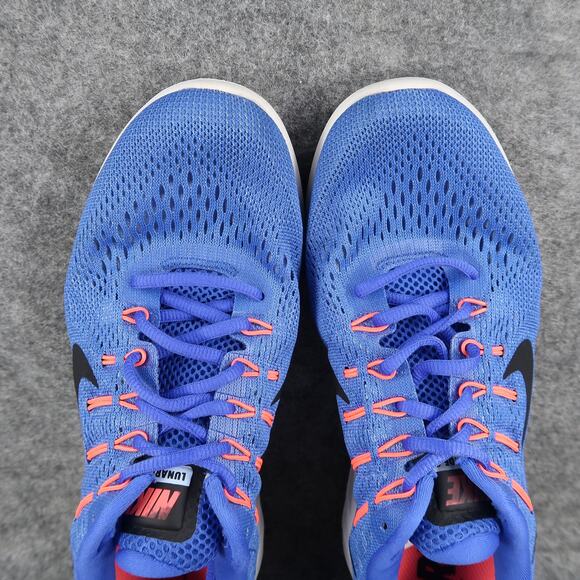 Nike Shoes Womens 8 Athletic Trainers Lunarglide 8 Running Sneaker Sport Blue - Picture 7 of 12